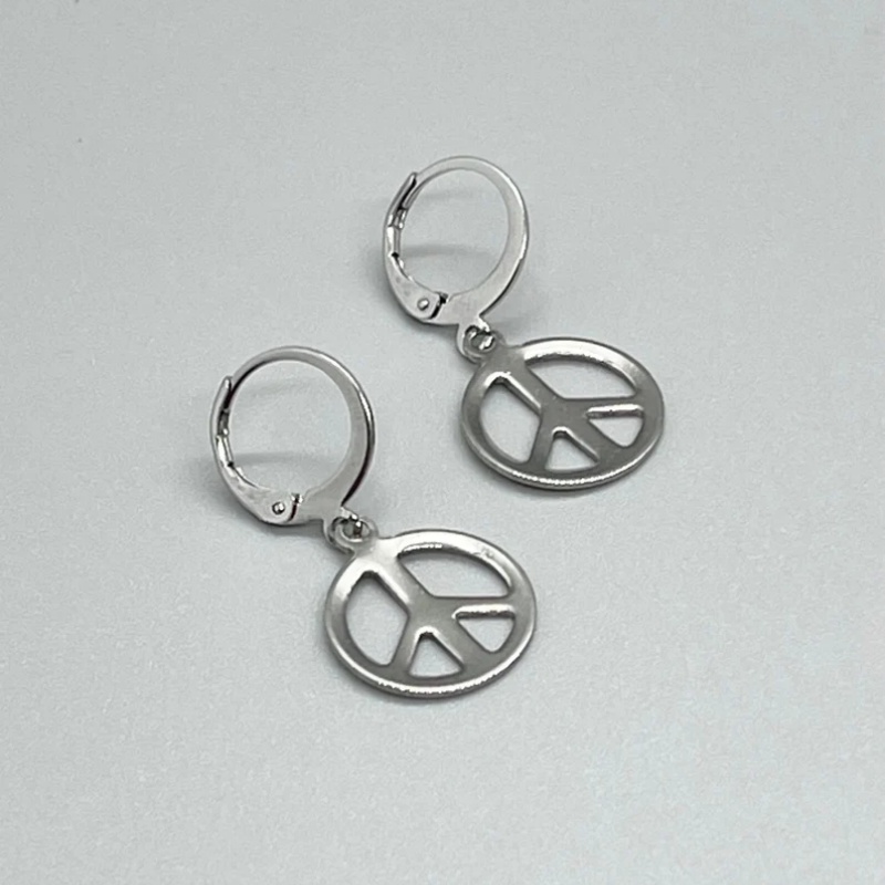 Stainless Steel PEACE SIGN Lev - Go Ethnic Fashion 评论和价格