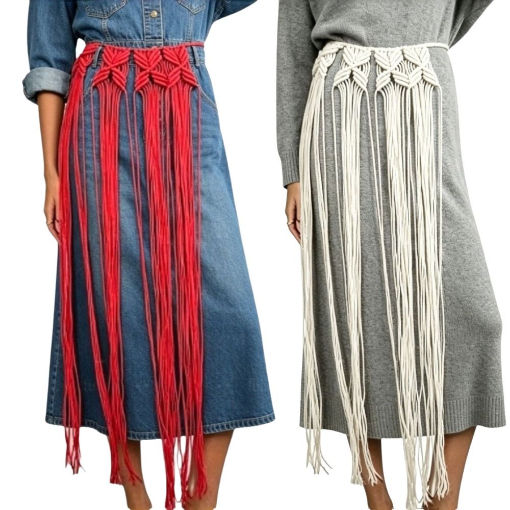 Fashion Bohemian Netted Fringe - Ethnic Fashion Designers 评论和价格