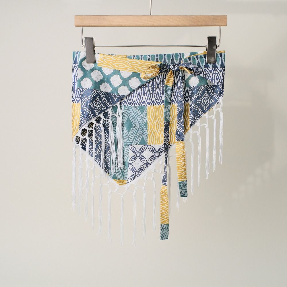 Ethnic Paisley Print Hip Scarf - Y2K Ethnic Fashion 评论和价格
