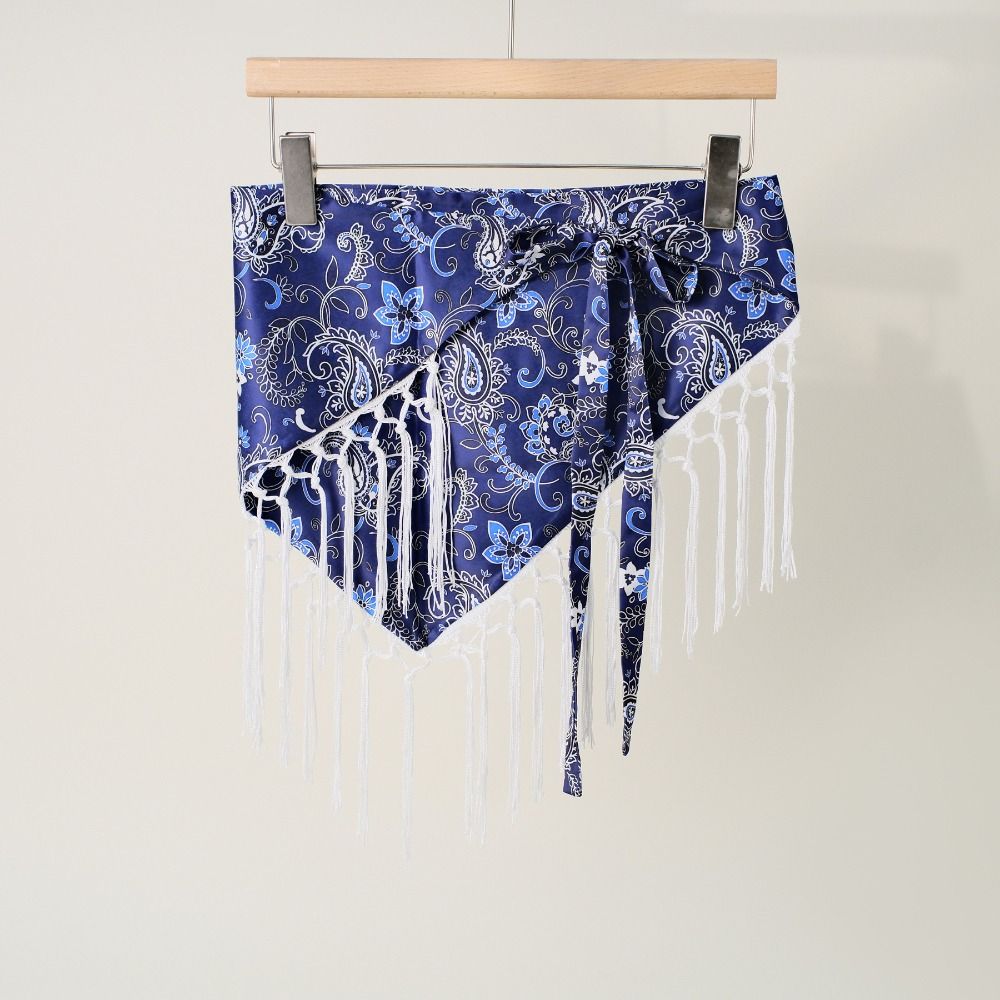 Ethnic Paisley Print Hip Scarf - Y2K Ethnic Fashion 评论和价格
