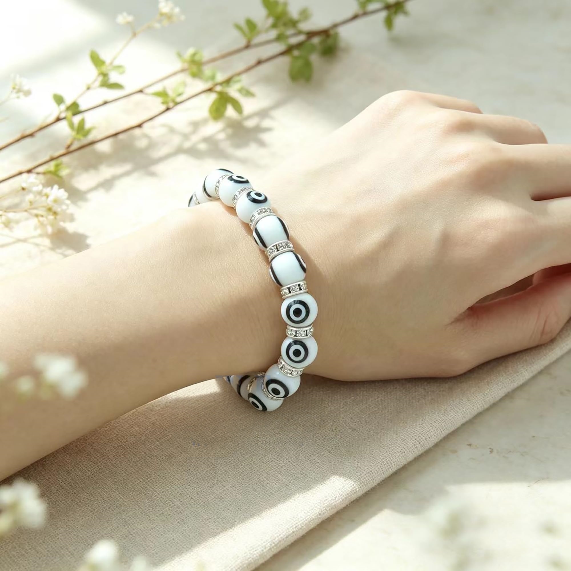 1 Evil Eye Bracelet, Elastic G - Fashion Ethnic Wear For Men 评论和价格