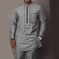 African Men 2024 Summer Suit L - Dashiki Shirt Men 评论和价格