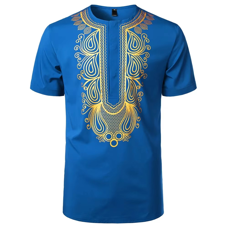 Fashion Men's Designer T Shirt - Dashiki Shirt Men 评论和价格