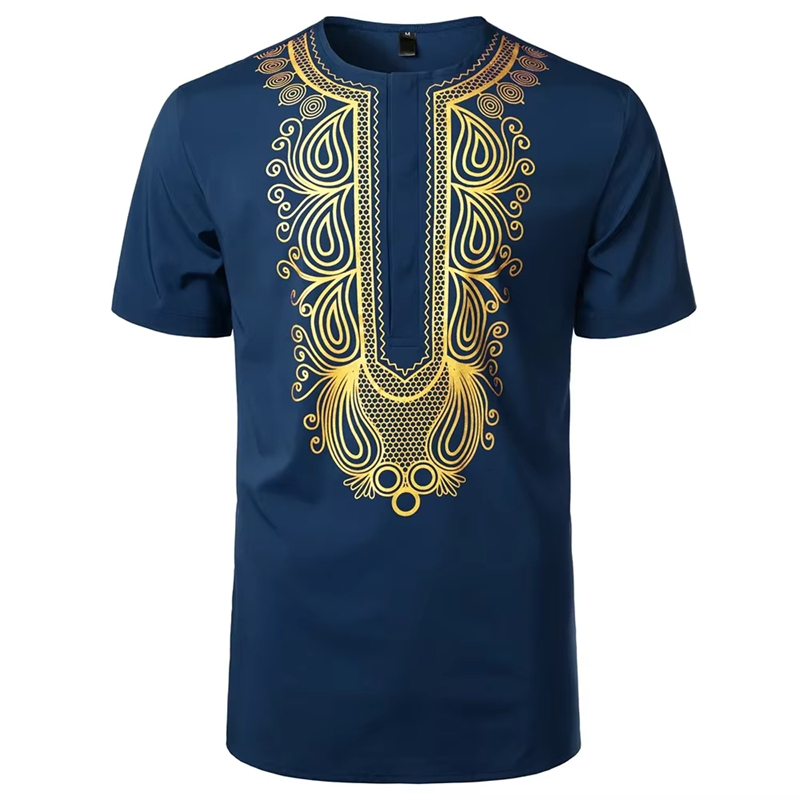 Fashion Men's Designer T Shirt - Dashiki Shirt Men 评论和价格