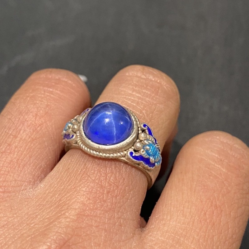 Ethnic Cloisonne Open Ring, Ex - Fashion Ethnic Wear For Men 评论和价格