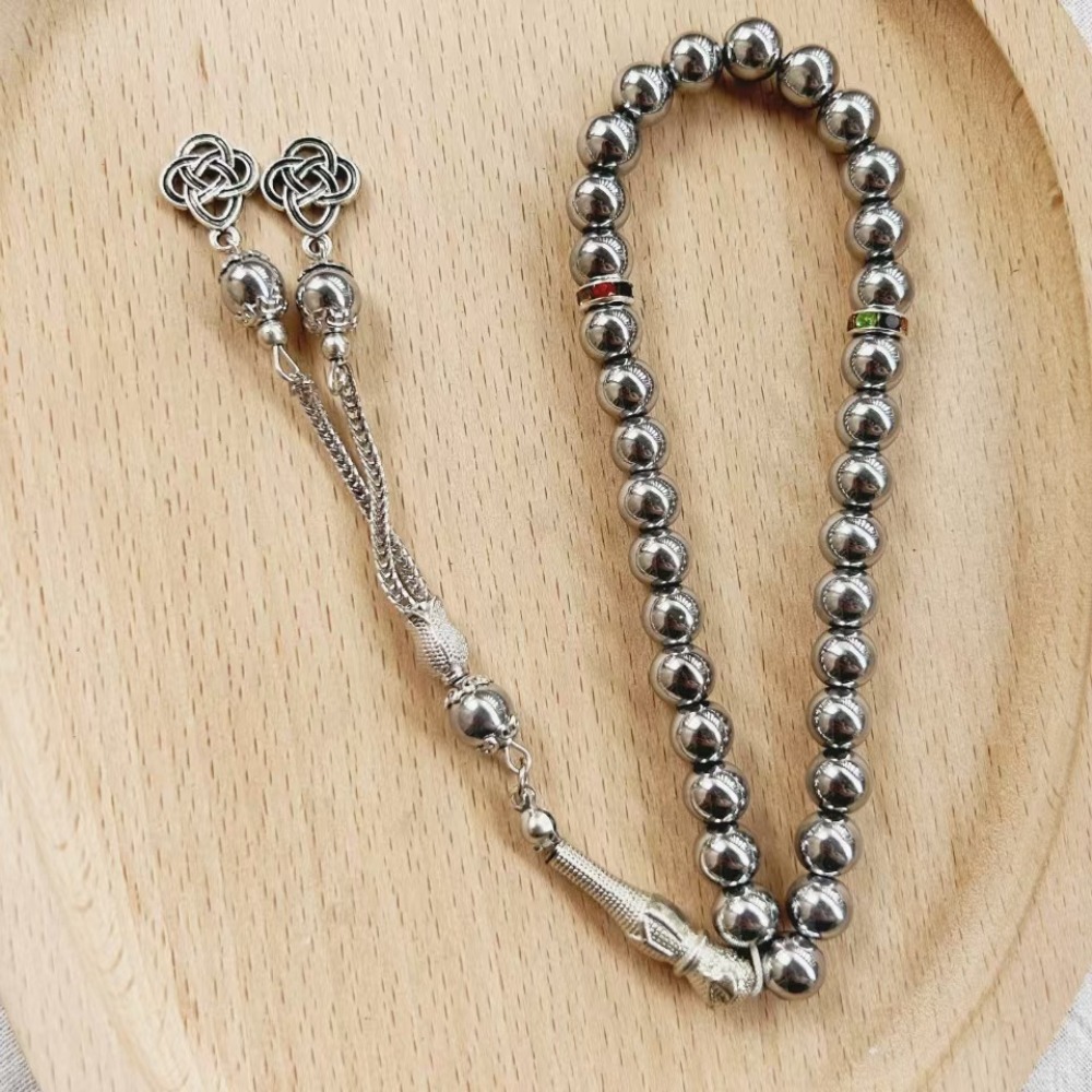 Muslim Obsidian Rosary Bead Br - Fashion Ethnic Wear For Men 评论和价格