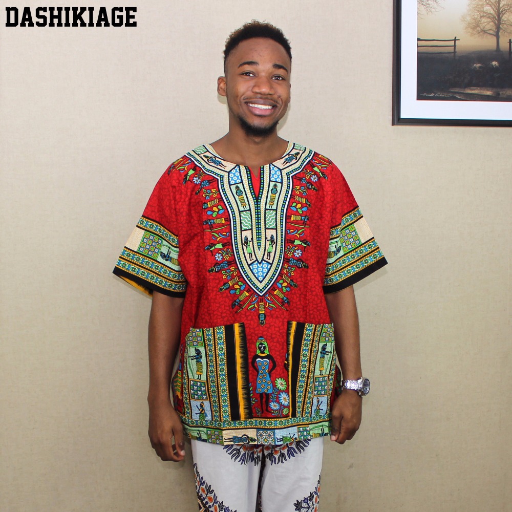 (fast shipping) 2016 Newest Fa - Dashiki Shirt Men 评论和价格