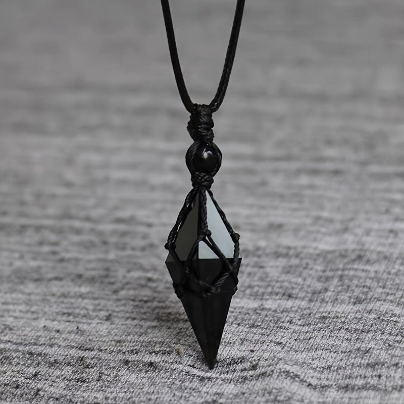 Black Obsidian Arrowhead Cryst - Fashion Ethnic Wear For Men 评论和价格