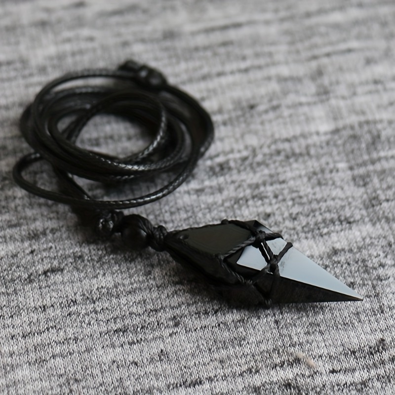 Black Obsidian Arrowhead Cryst - Fashion Ethnic Wear For Men 评论和价格