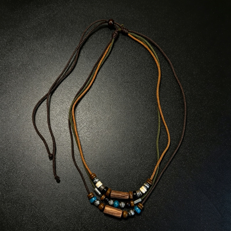 Vintage 2 Layer Faux Leather W - Fashion Ethnic Wear For Men 评论和价格
