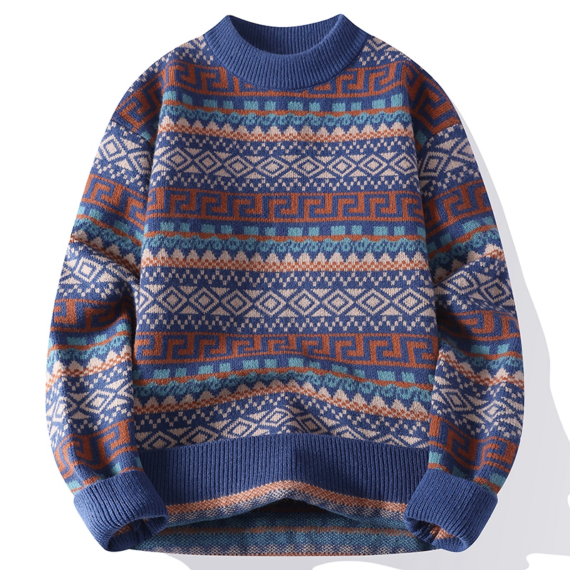 Trendy Men's Round Neck Sweate - Fashion Ethnic Wear For Men 评论和价格