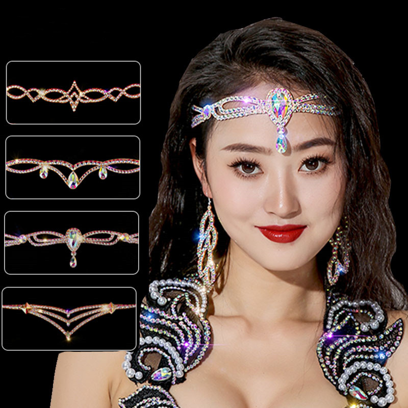 Women Rhinestone Forehead Head - Ethnic Fashion Jewellery 评论和价格